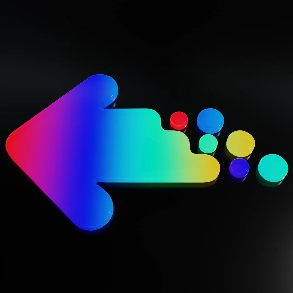 Colorful Glowing Arrow 01
