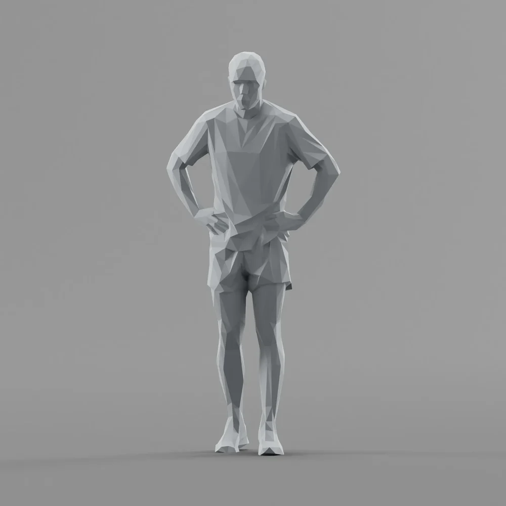 Lowpoly Male Sport Character