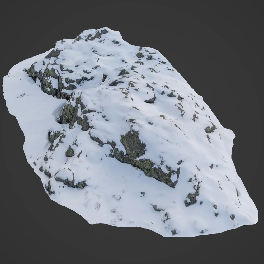Snow Covered Rocks On Mountain 10
