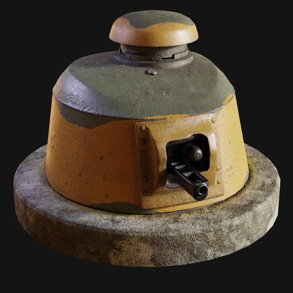 Ft-17 Buried Tank Turret Yellow