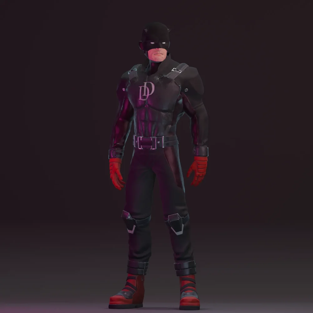 Daredevil V3- Rigged - Lowpoly