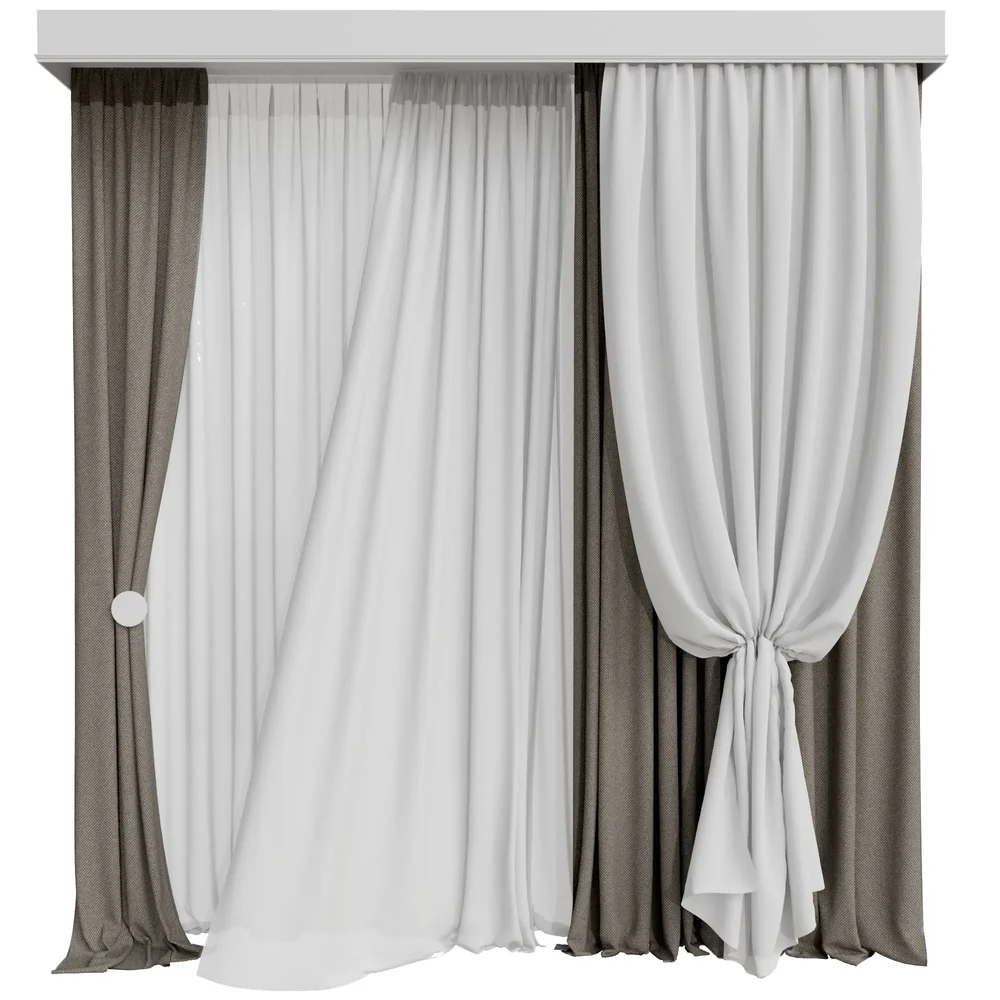 Silk And Cotton Curtain Set
