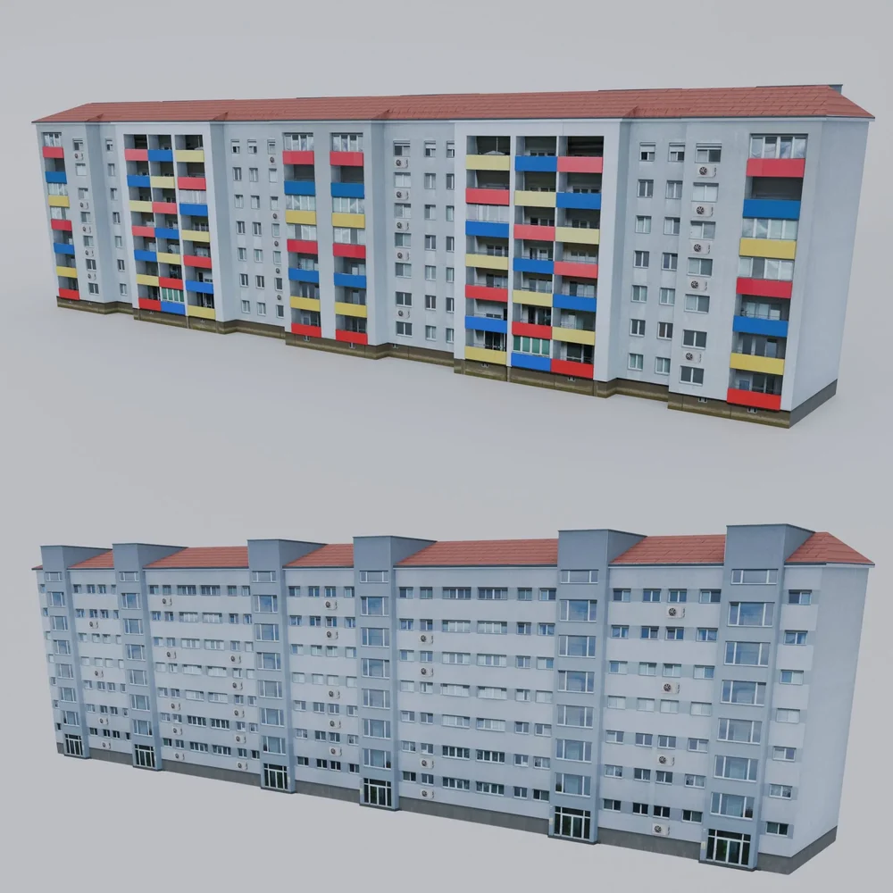 Colorblock Ac Apartment Block