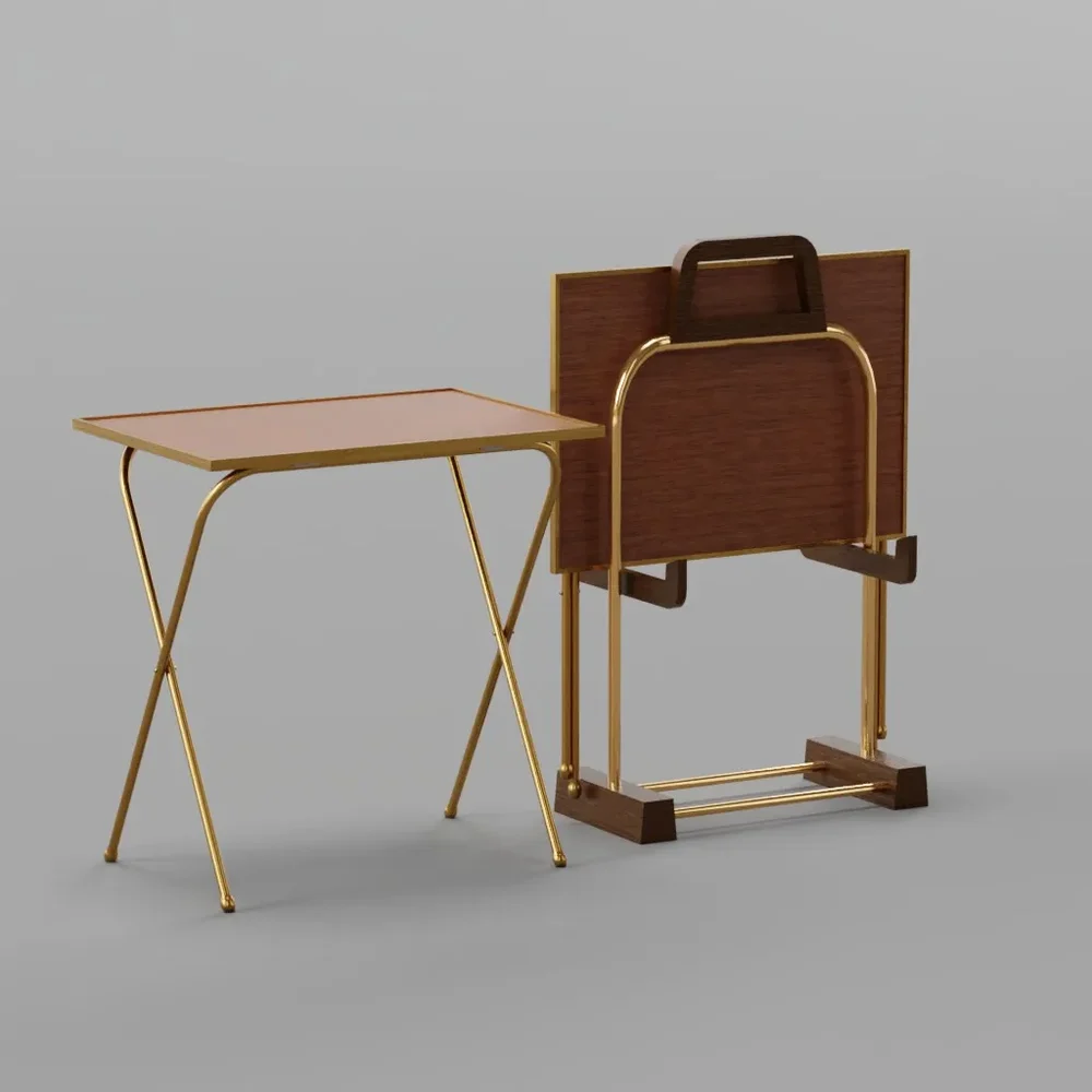 Vintage Tv Tray Set