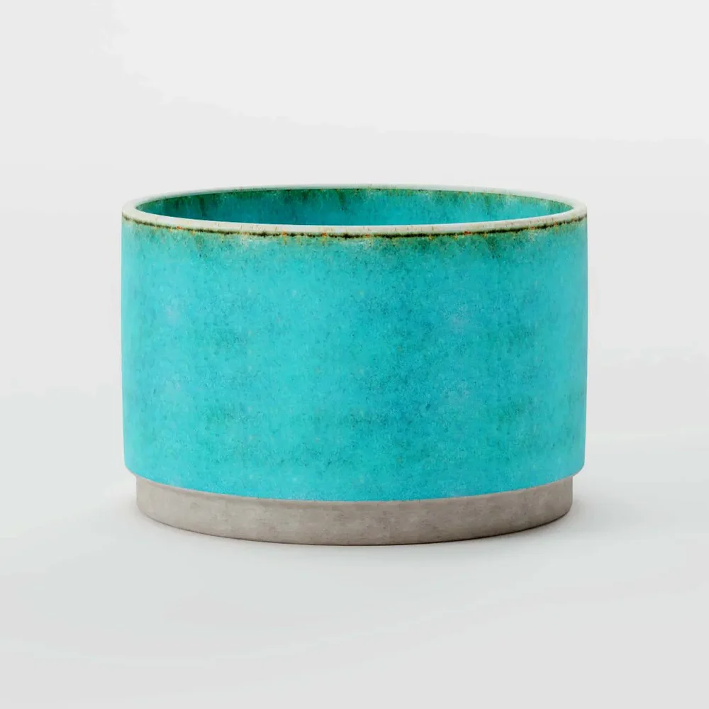 Turquoise Dessert Bowl Ceramic