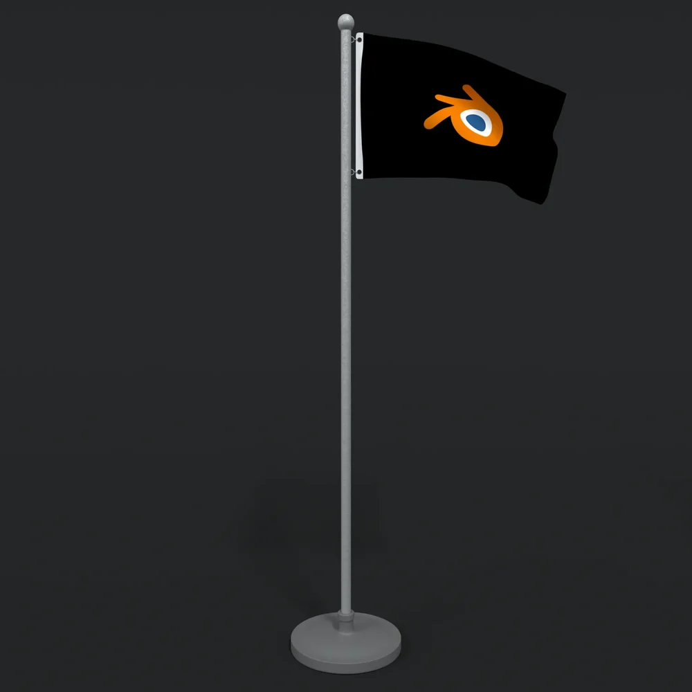 Animated Blender Flag