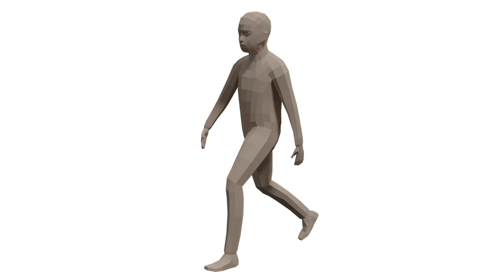 Low Poly Kid Walking Animation
