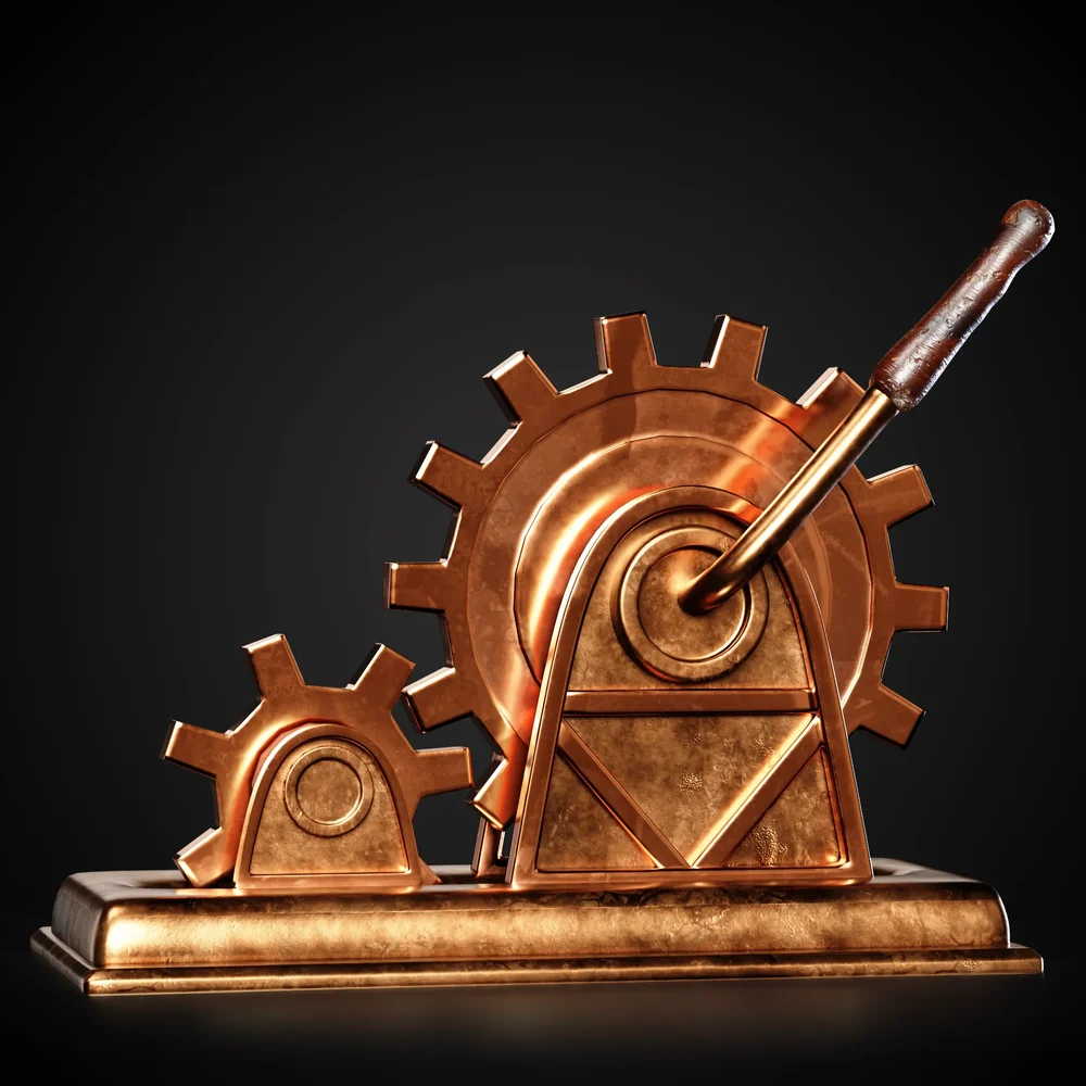 Mechanical Lever Game-Ready + 4k Textures | Blenderkit Series