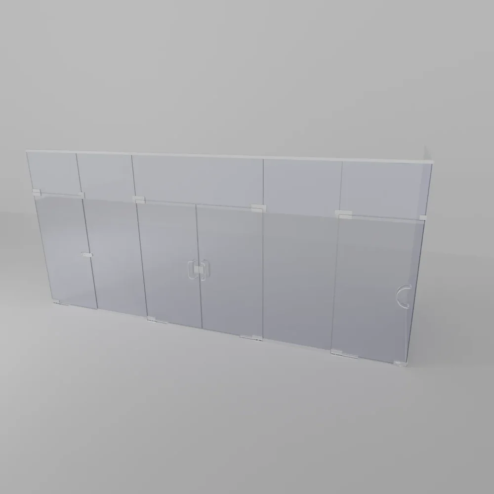 Transparent Glass Doors Kit
