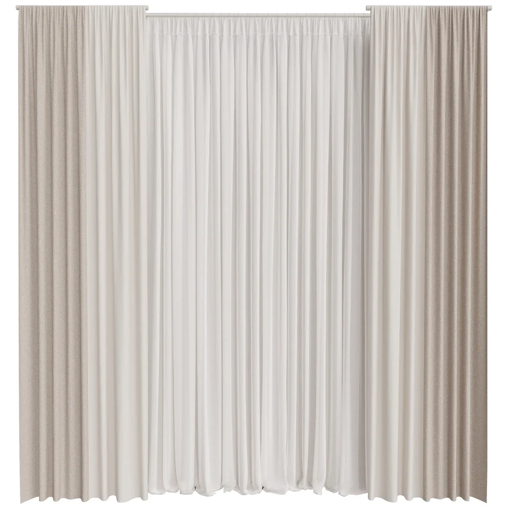 Gd Silk And Cotton Curtain Set