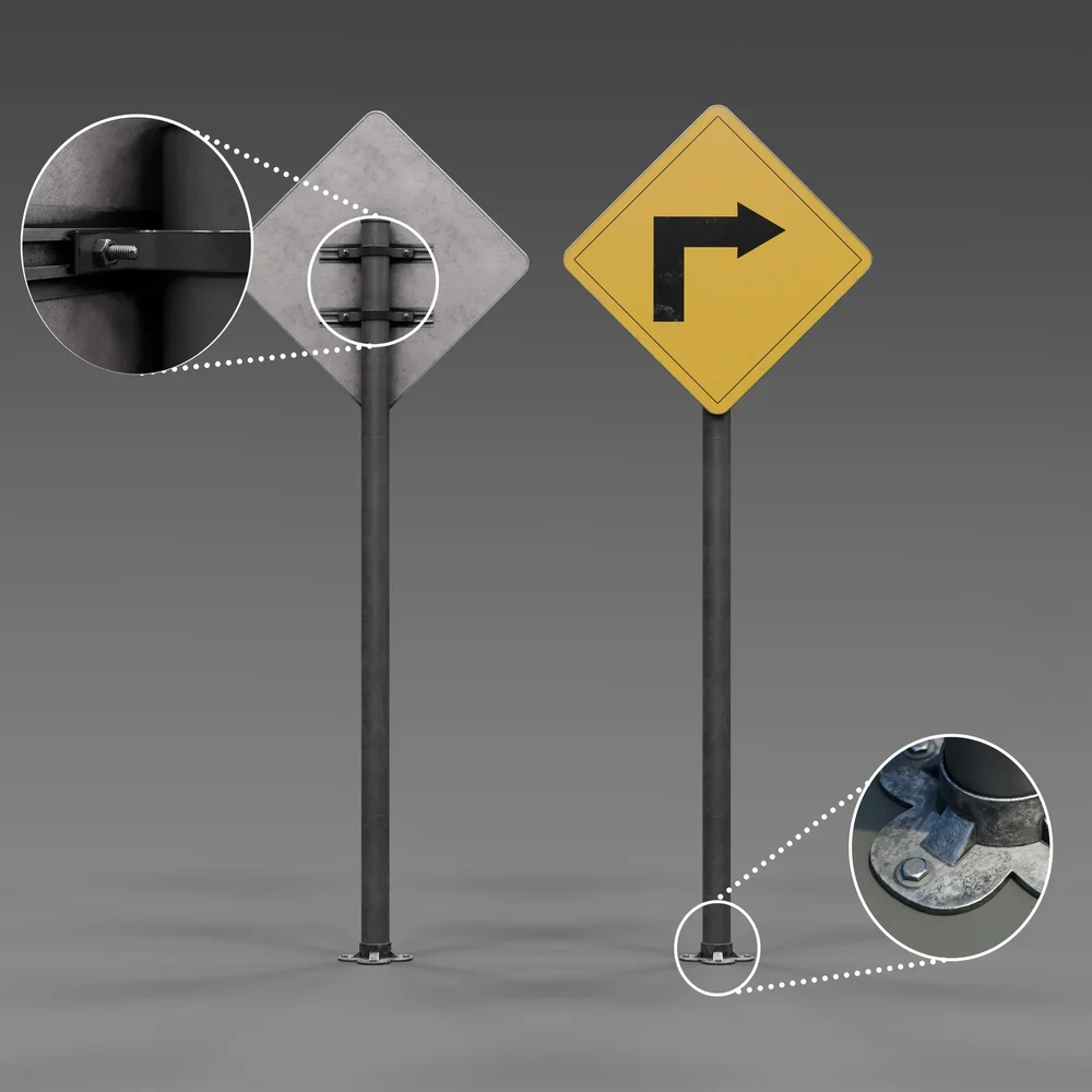 Sign Sharp Turn
