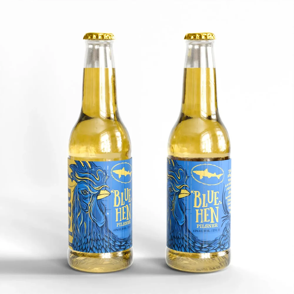 Blue Hen Beer Bottle