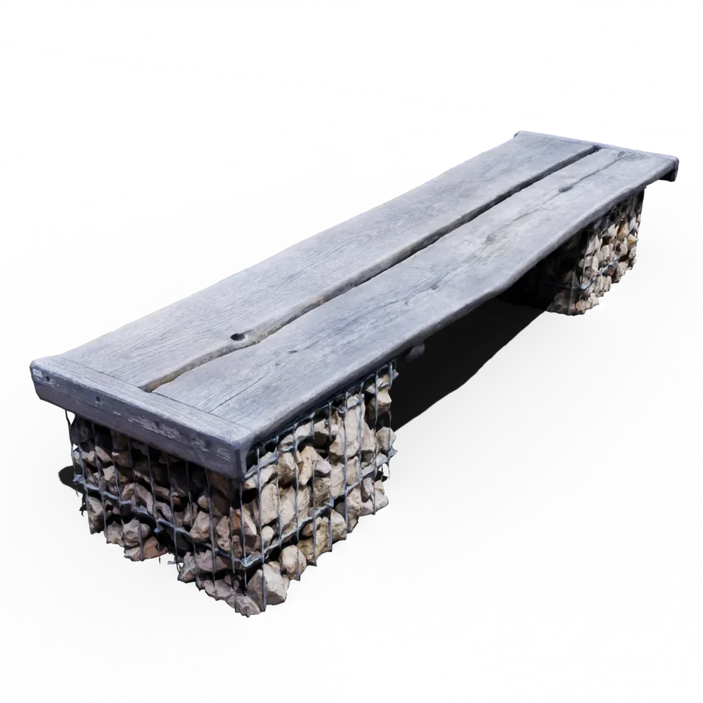 Wood Stone Park Bench