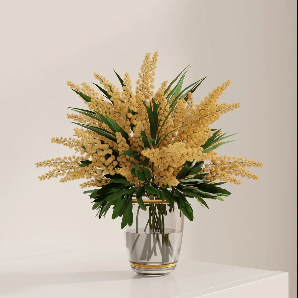Golden Mimosa Floral Arrangement