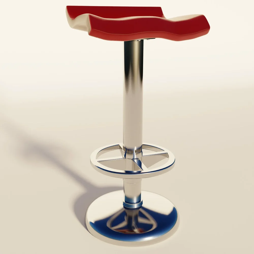 Red Bar Stool