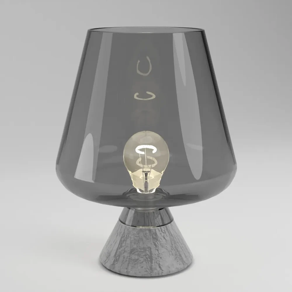 Dark Glass Table Lamp