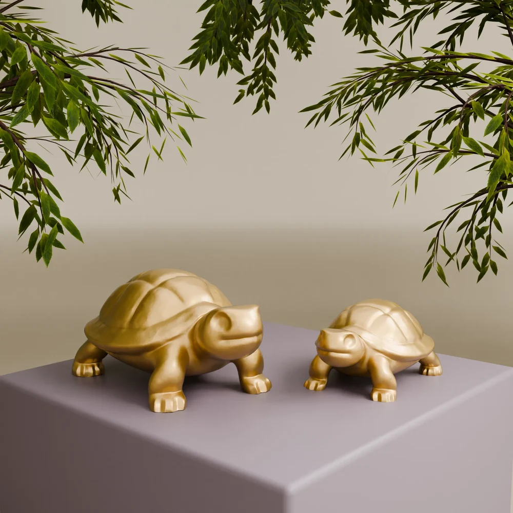 Bronze Turtle Ornament Set