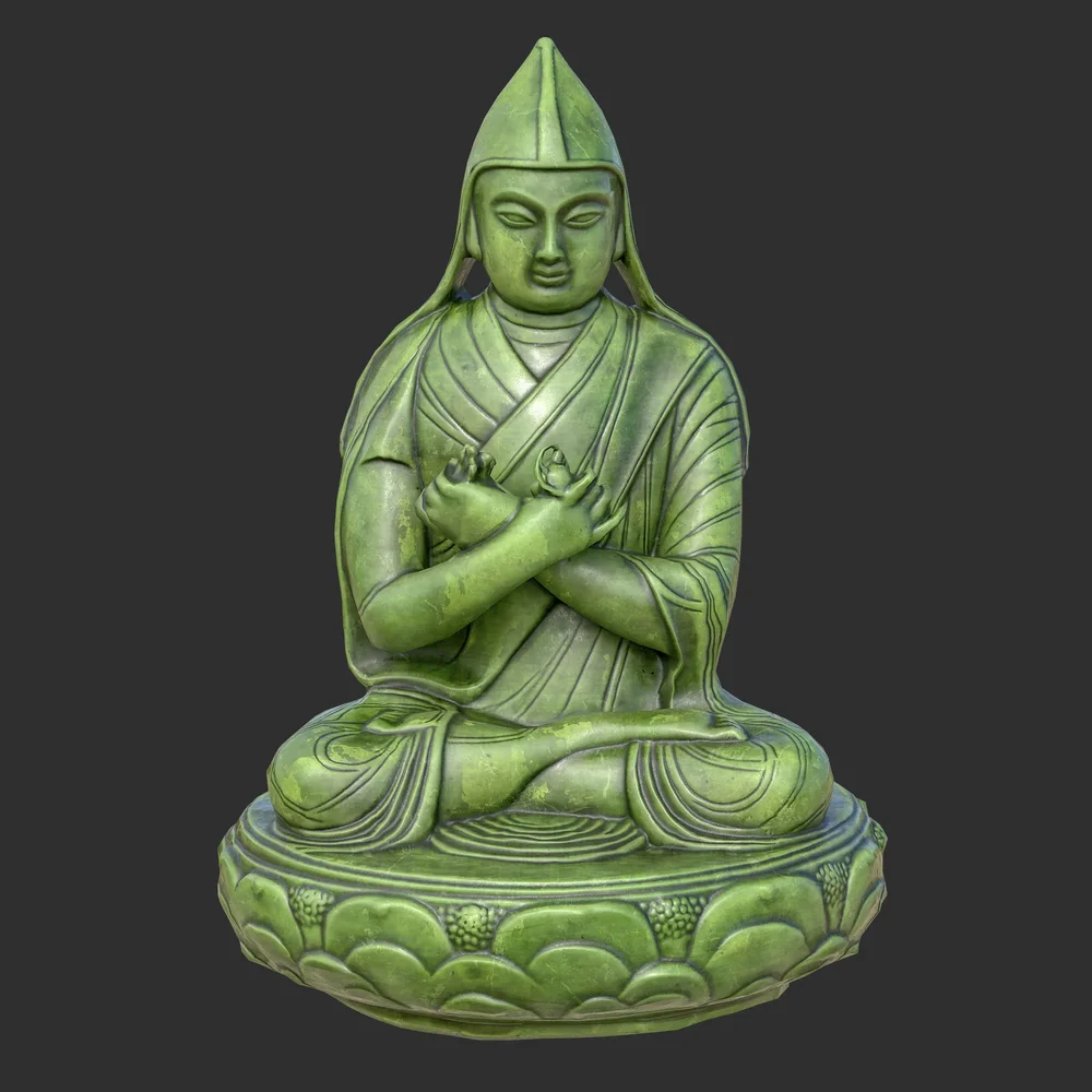 Je Tsongkhapa Statue Sacred Jade
