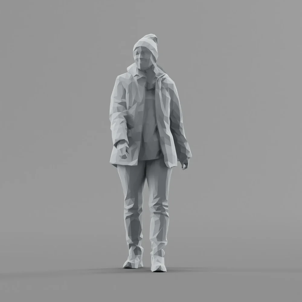 Lowpoly Female Walking