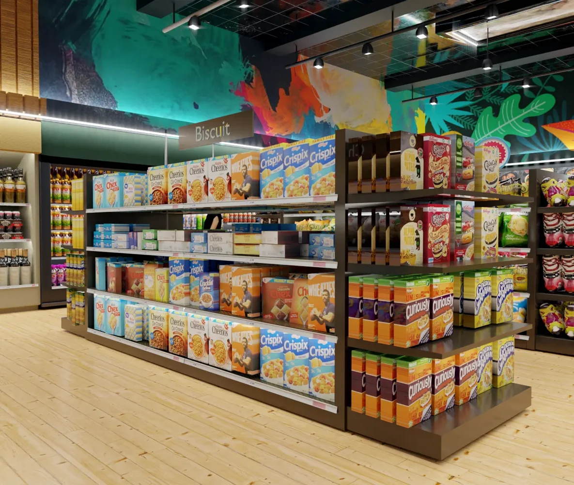 Biscuit Retail Shelve Gondola
