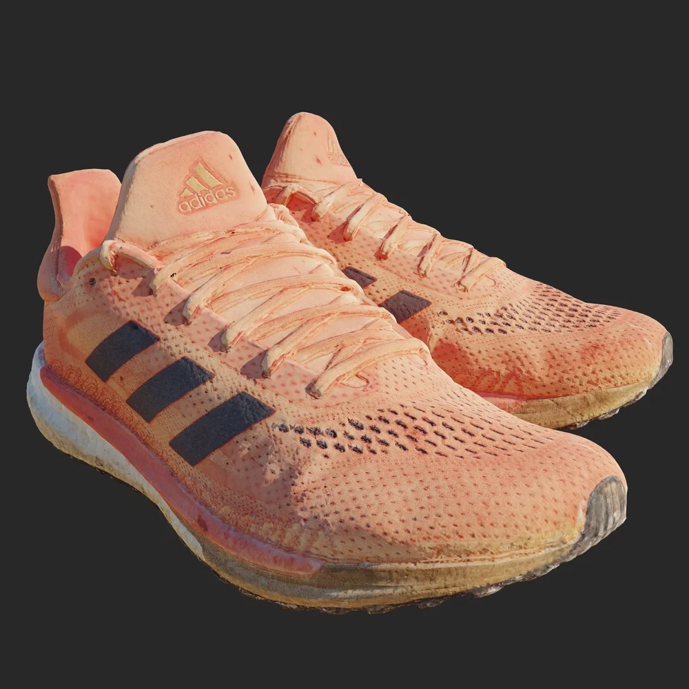 Red Sport Running Shoes Photogrammetry