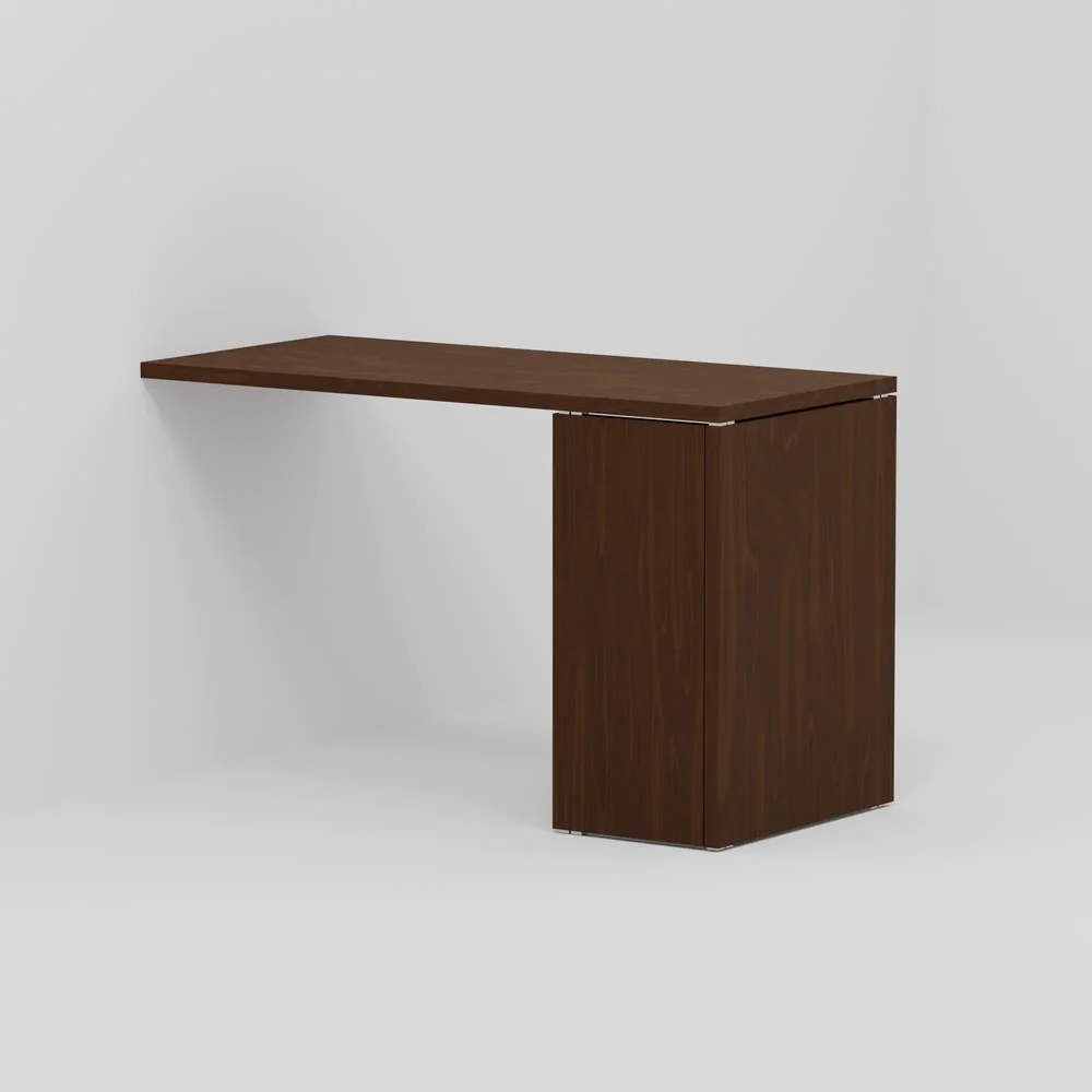 Wall Mounted Desk Corner Walnut