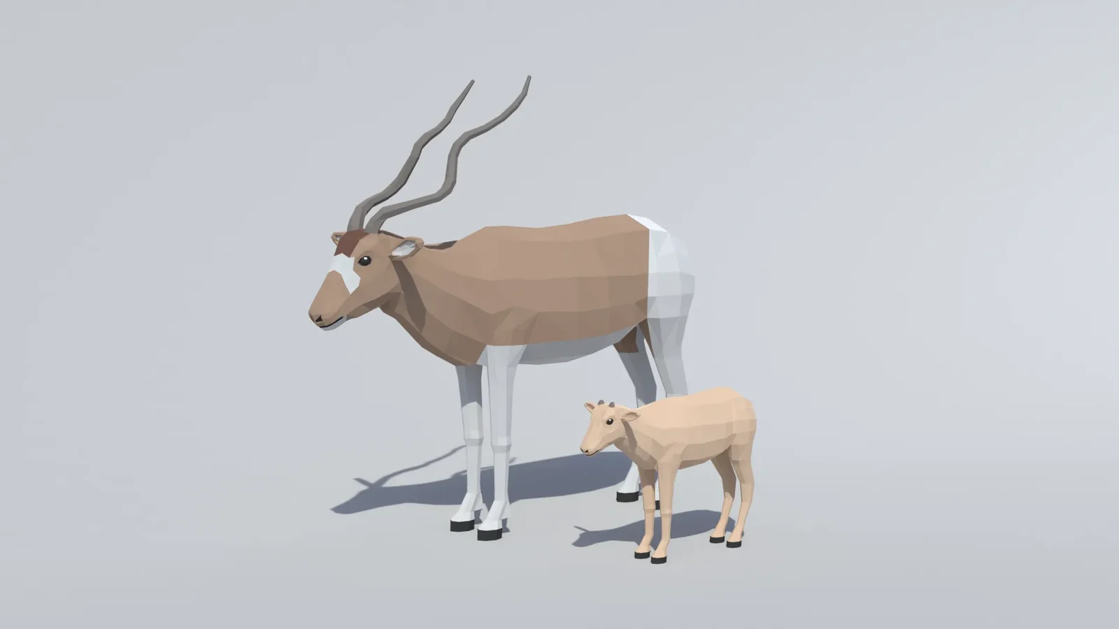 Low Poly Cartoon Adax