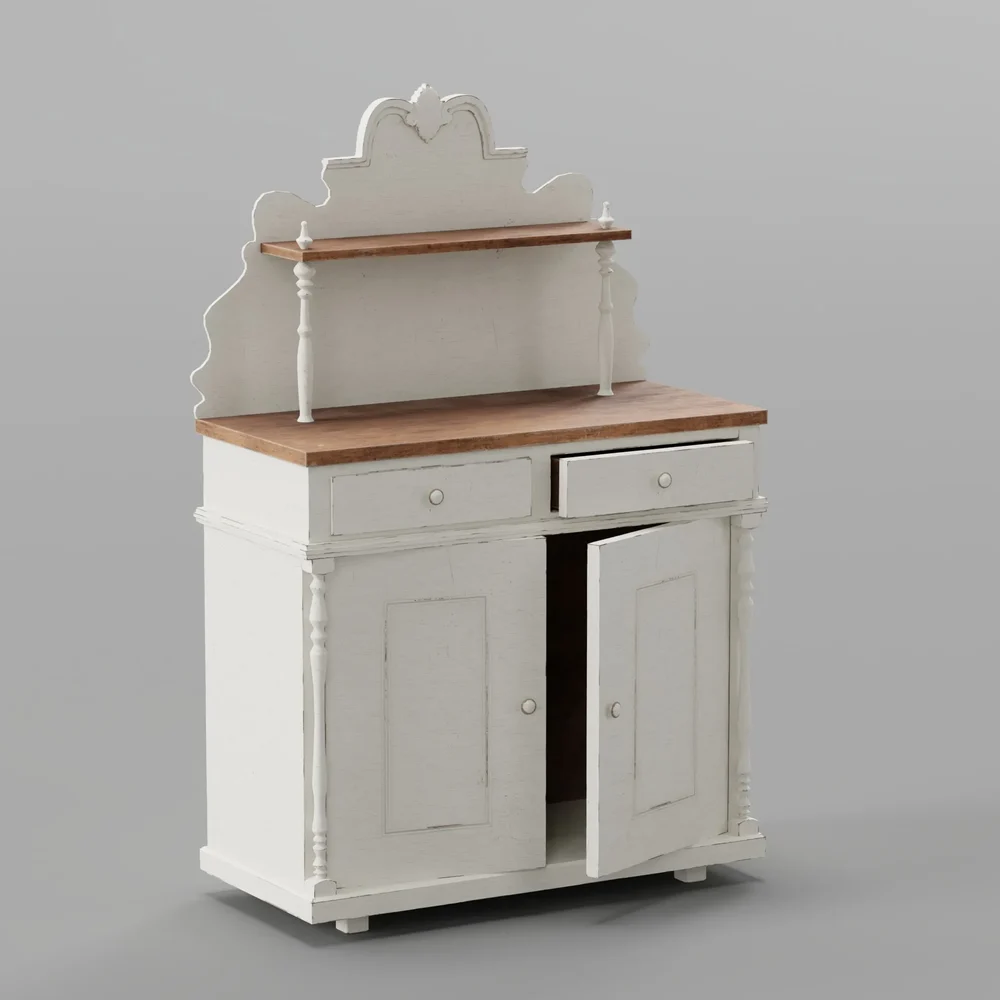 Painted Hutch Cabinet