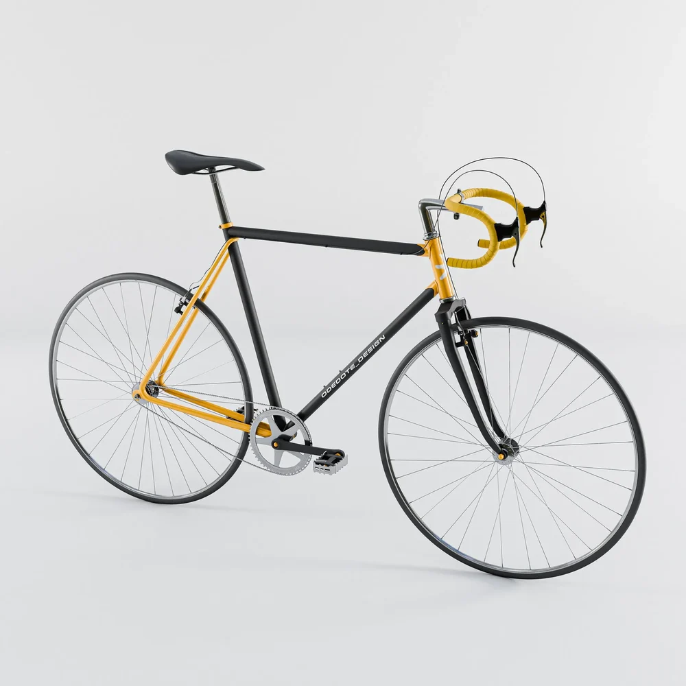 Vintage Black Nad Yellow Bike