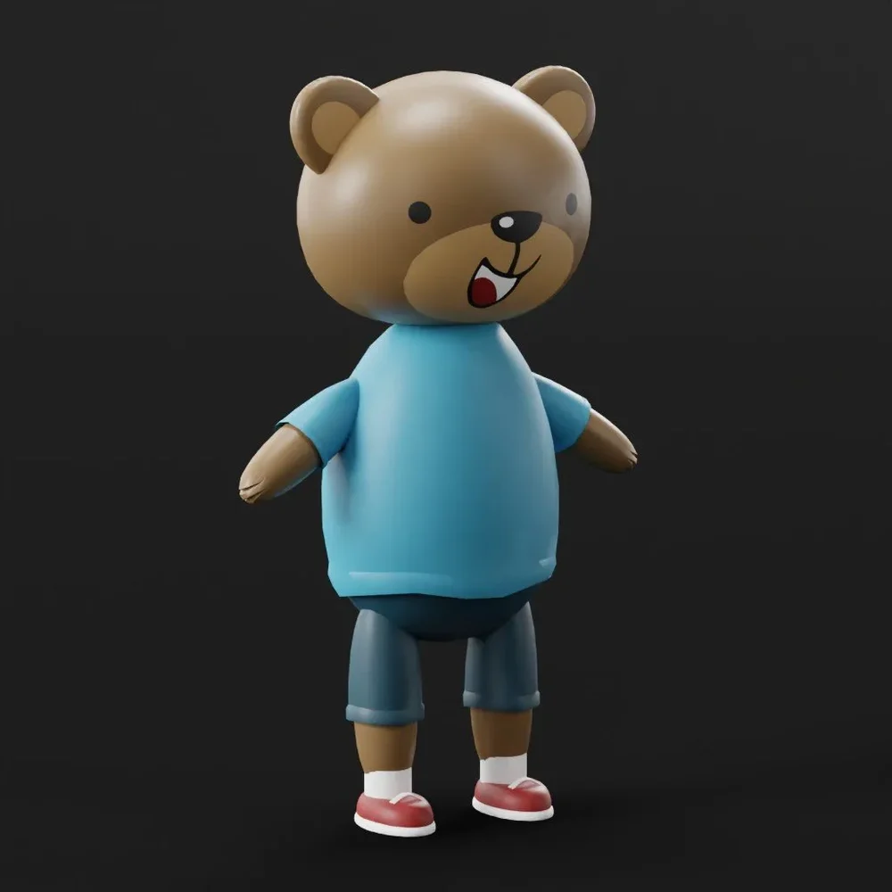 Cartoon Bear Lowpoly