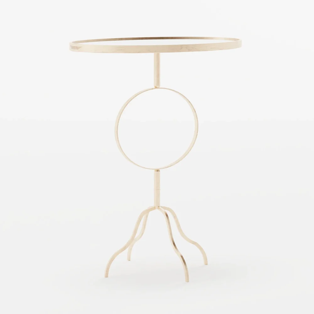 Oval Accent Table Gold