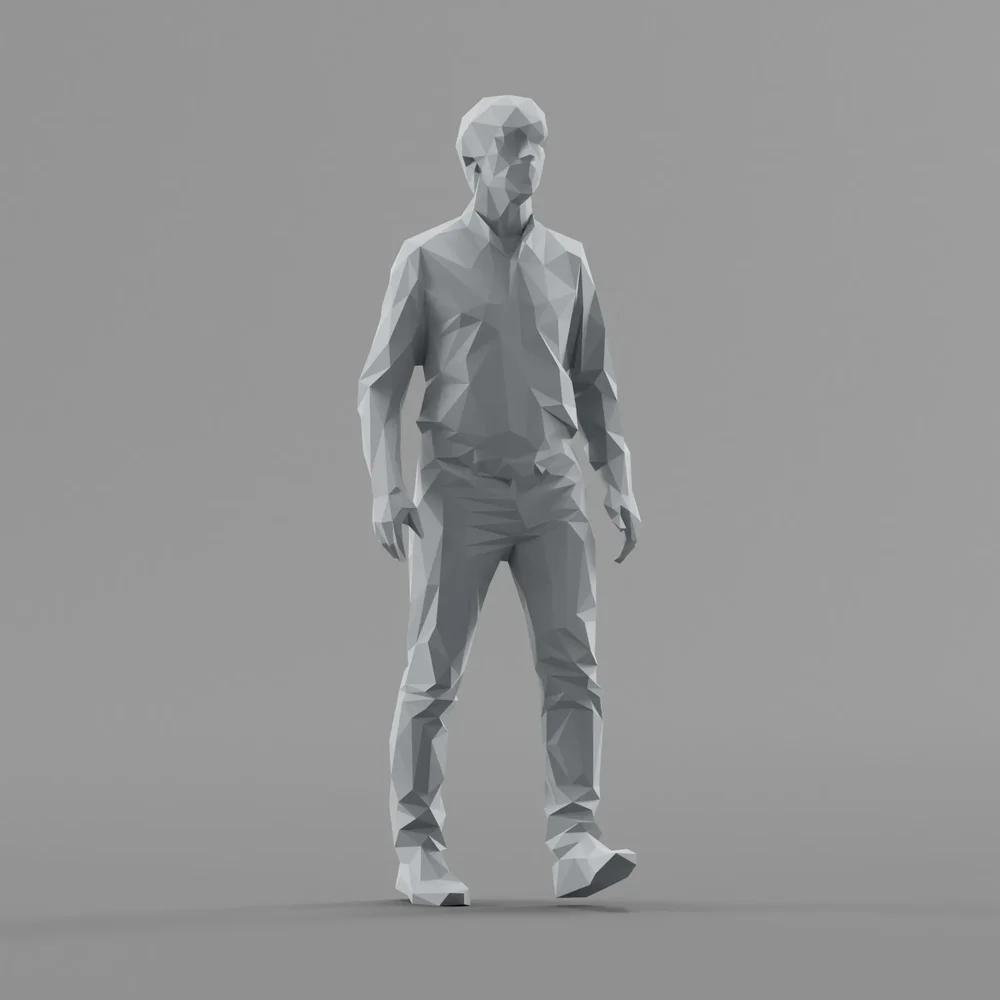 Lowpoly Male Walking