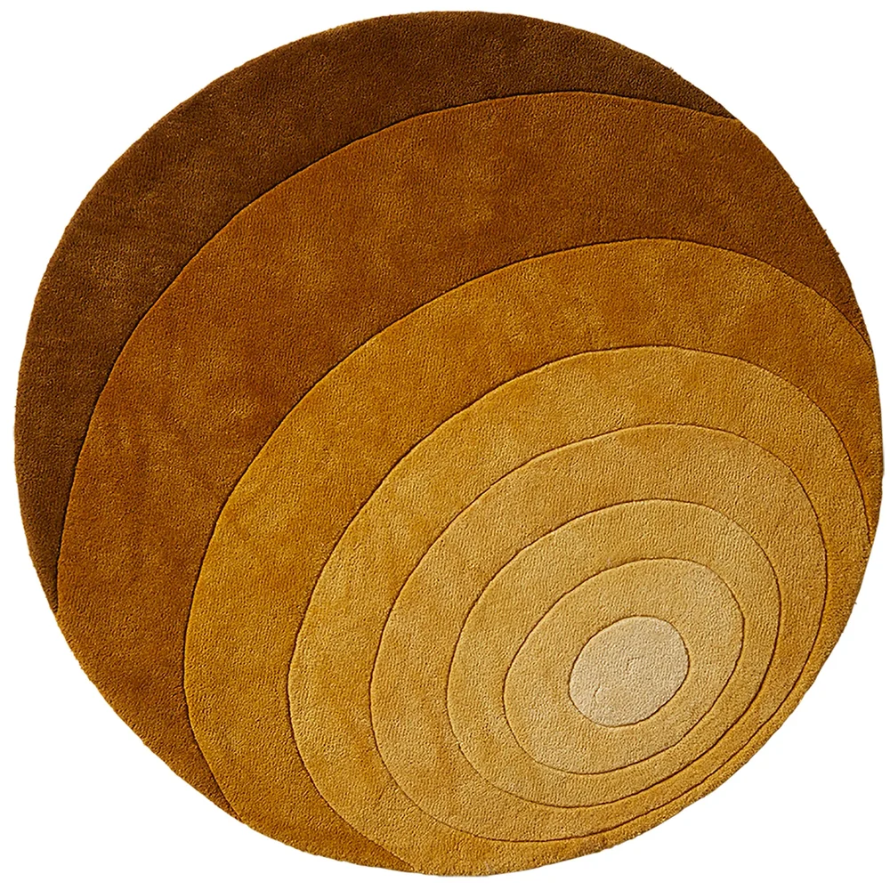 Luna Dark Yellow Round Carpet