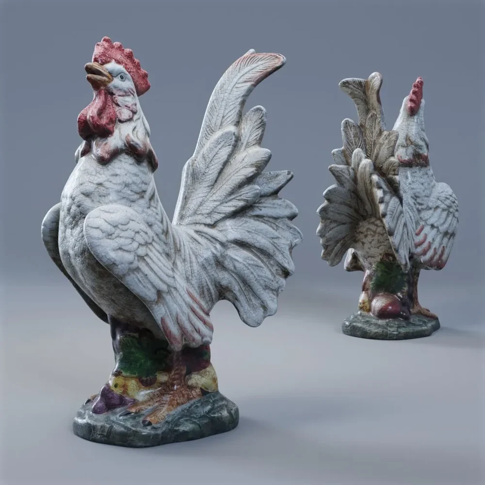 Decorated Ceramic Rooster