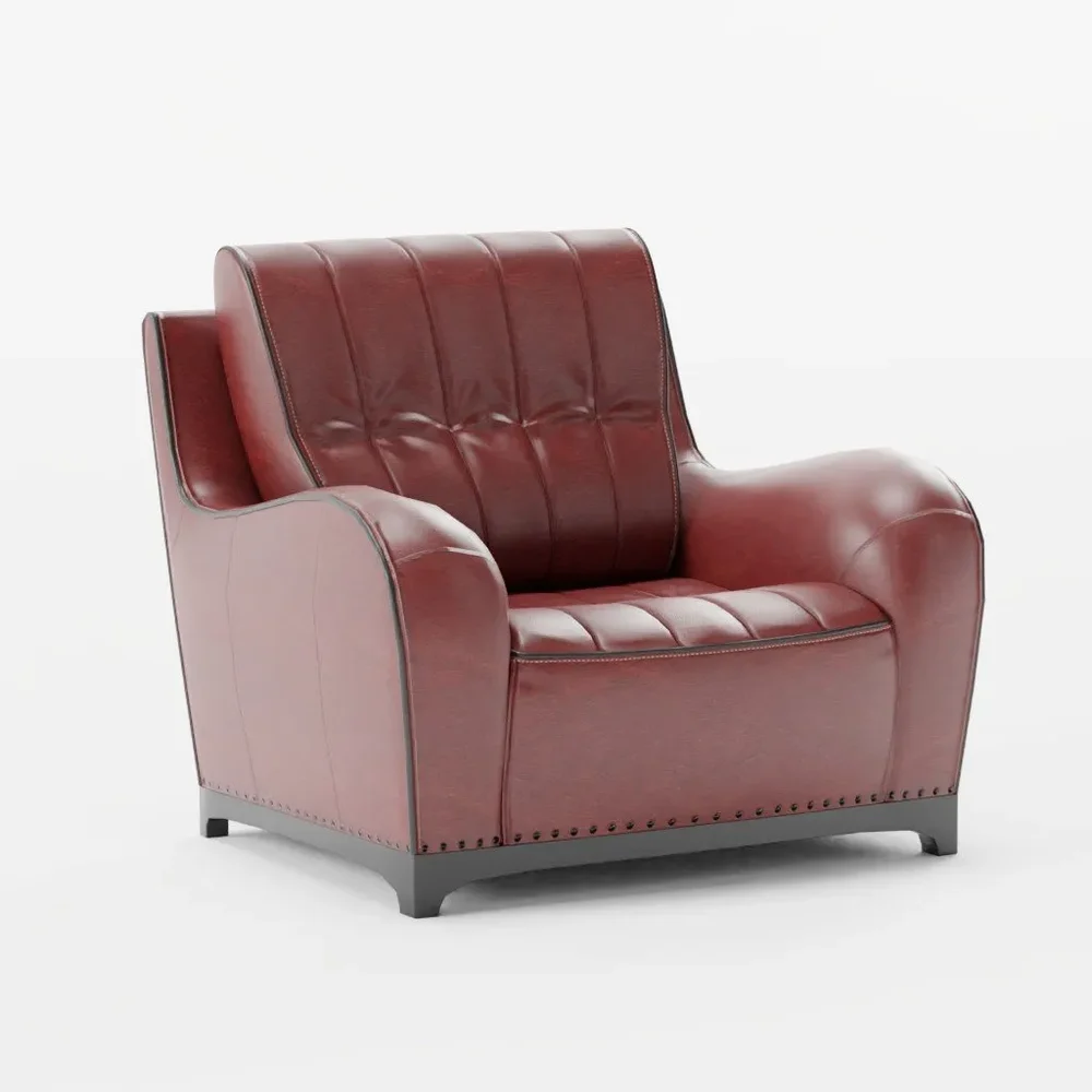 Red Leather Sofa