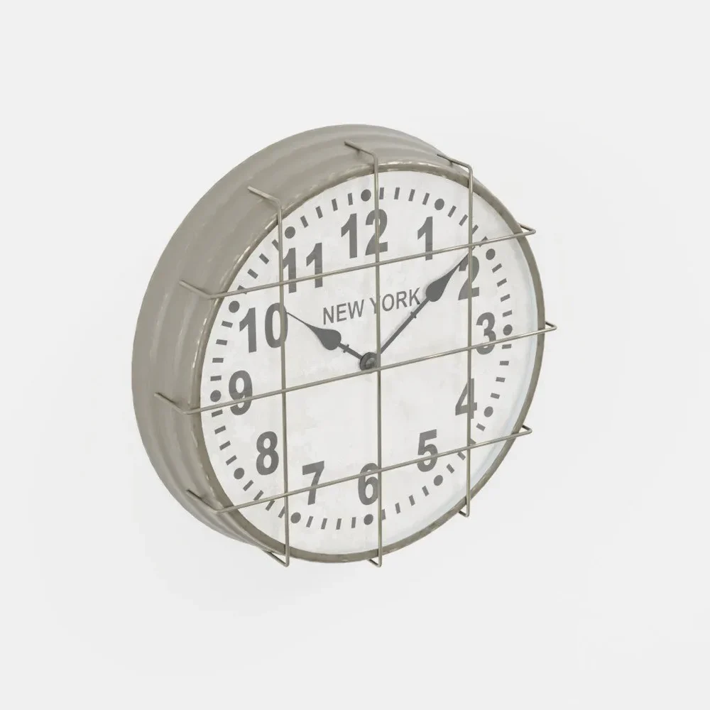 New York Caged Subway Clock