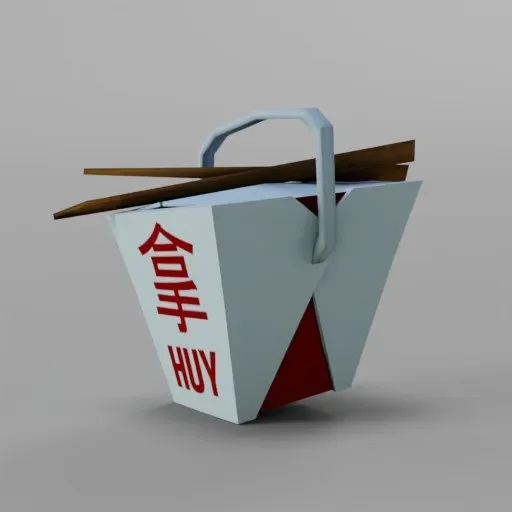 Low Poly Noodle Box