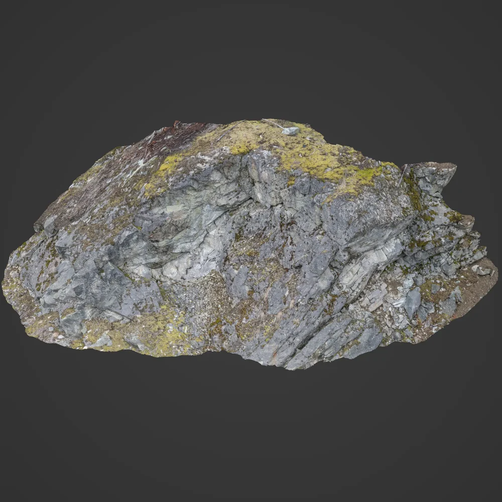 Rocky Terrain With Moss
