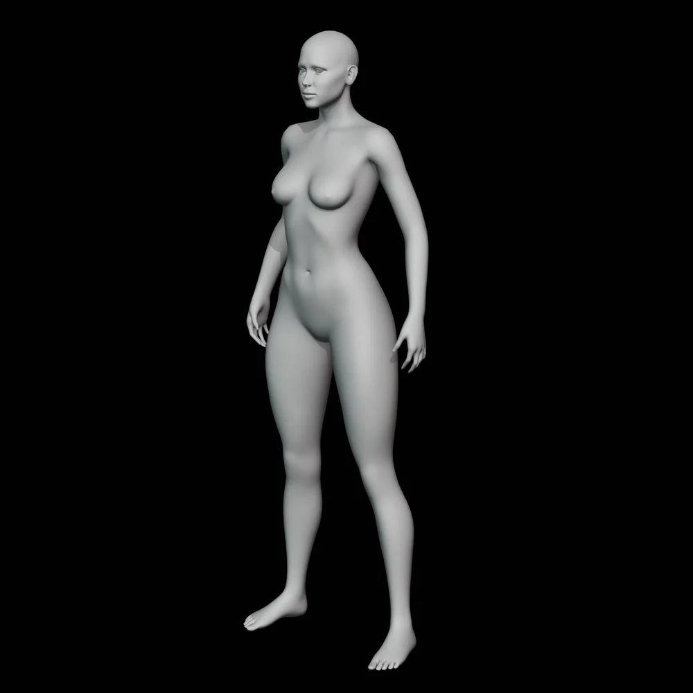 Female Full Body - Low Poly