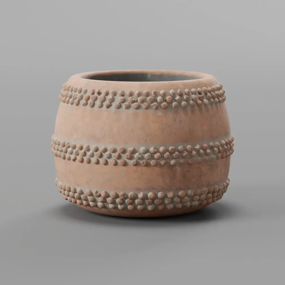 Round Cement Pot