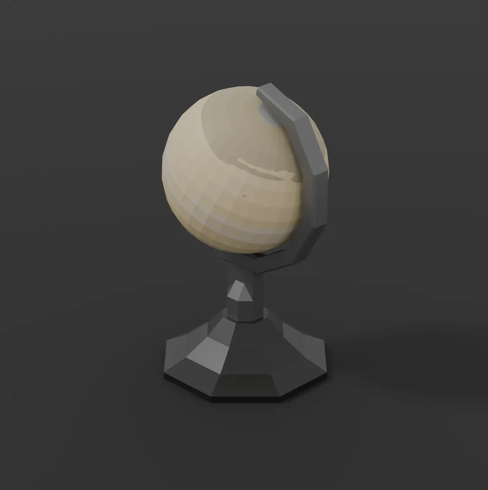 Low Poly Saturn Globe