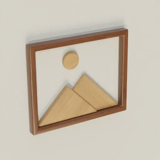 Mountain & Sun Wall Decor 25 X 20 X 2