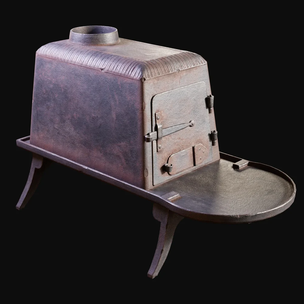 1800s Shaker-Style Stove Rusty
