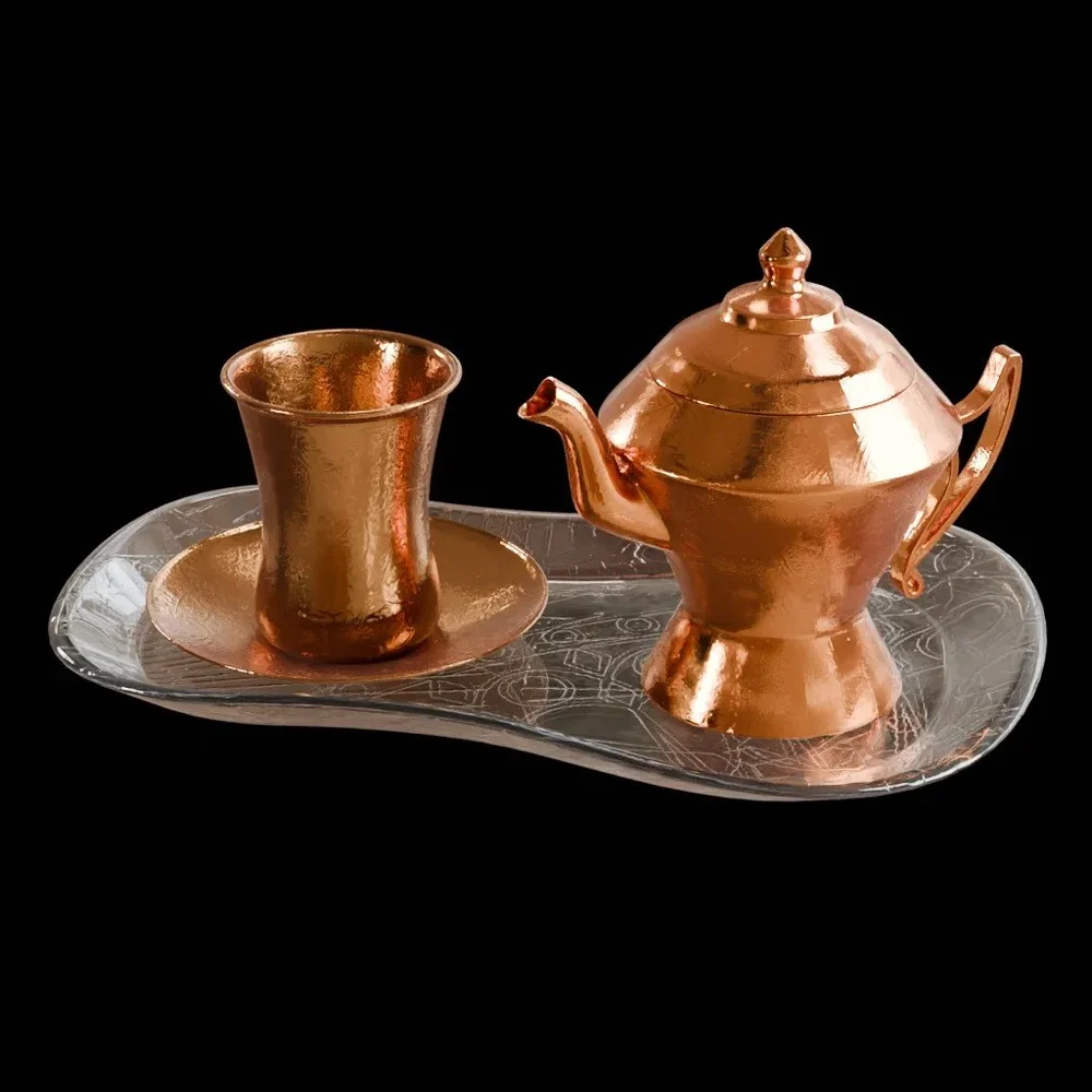 Persian Glass And Tray Set