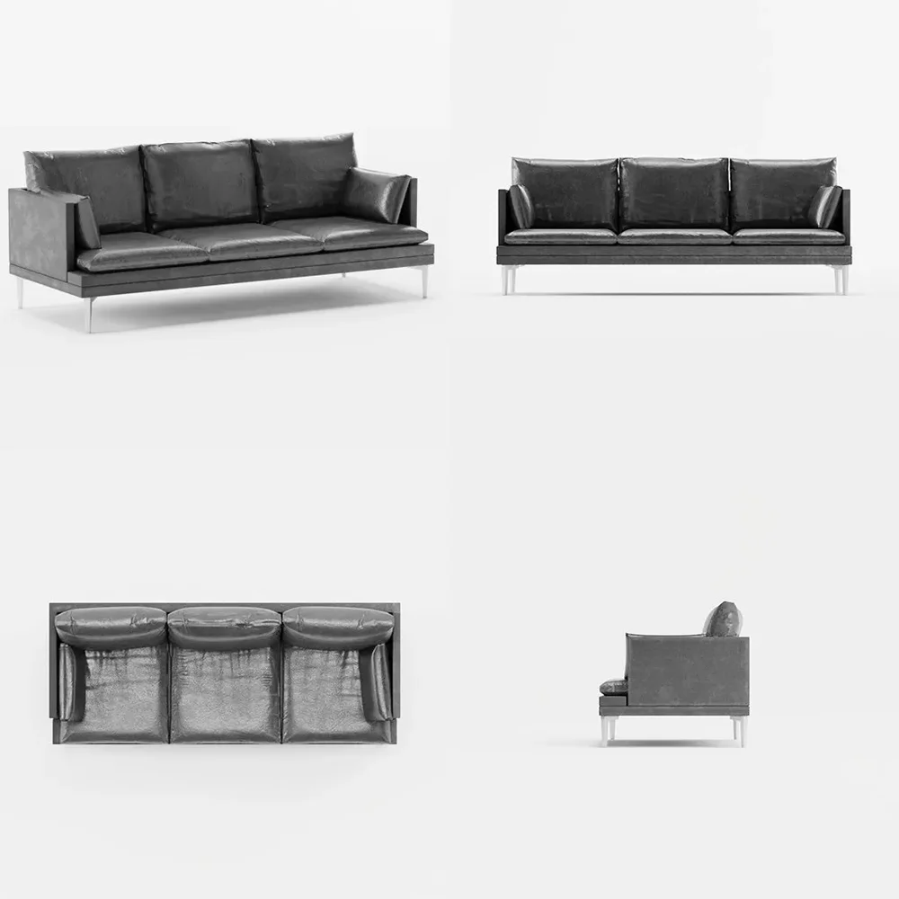 Black Leather Sofa