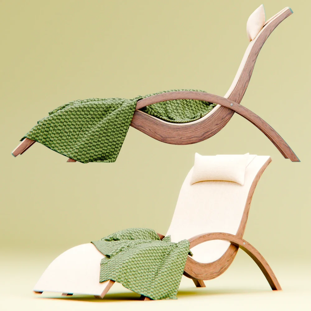 Chaise Lounge Fabric Chair