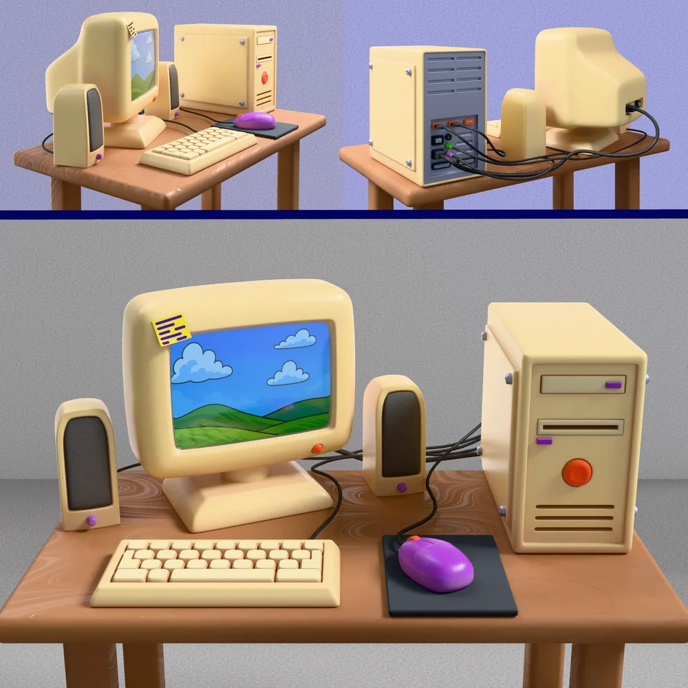 Stylized Old Computer