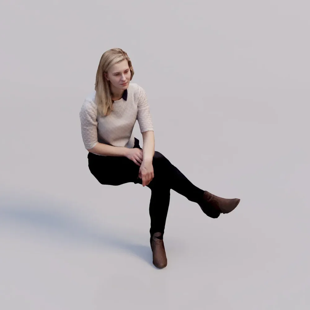 3d Soul - Sitting Young Woman Katka