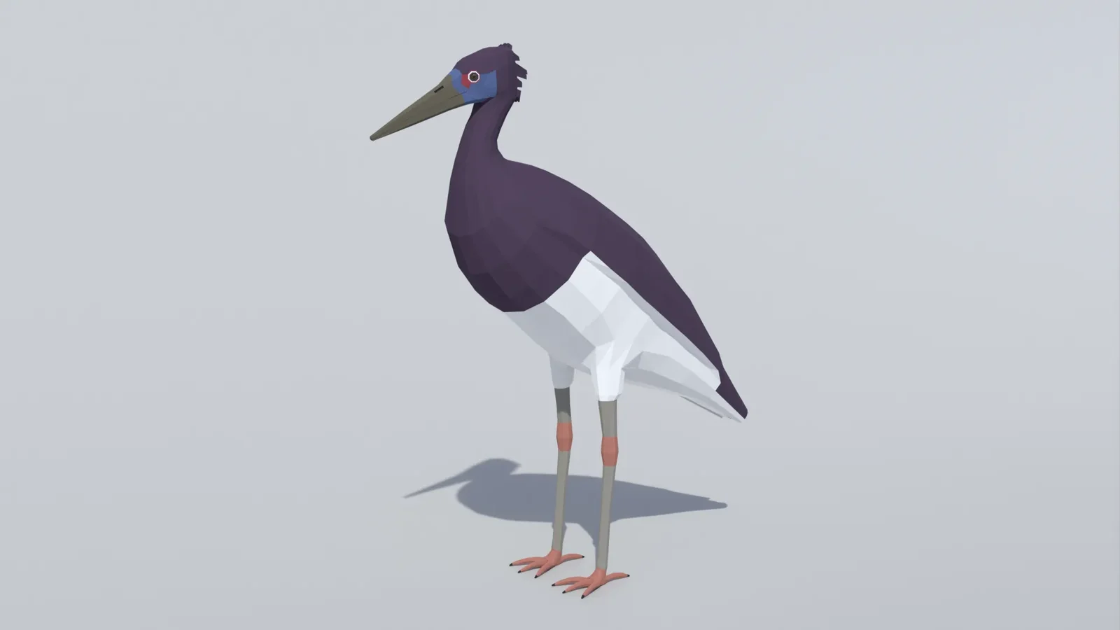 Low Poly Abdim Stork