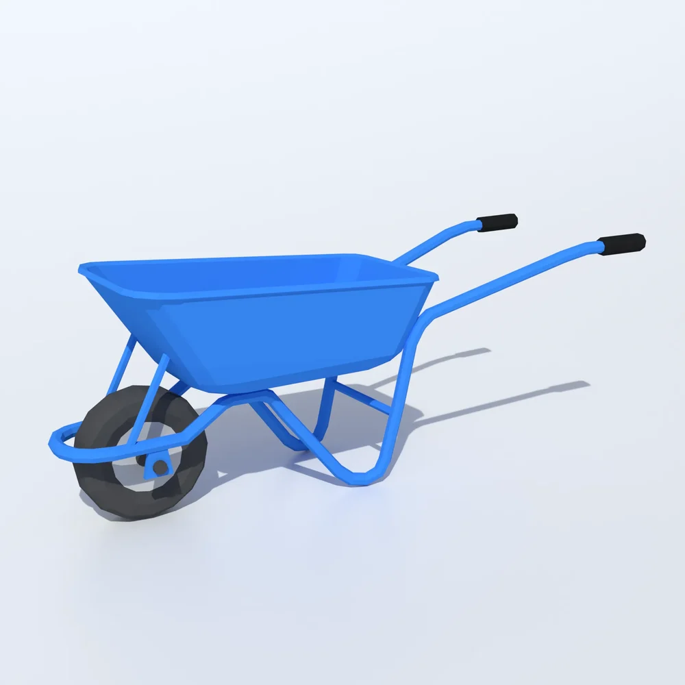 Low Poly Wheelbarrow